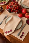 Bed Threads French Flax Linen Les Fruits Placemat Set In Tomate At Urban Outfitters In Brown
