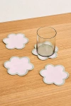 Bed Threads French Flax Linen Petal Coaster Set In Rosewater/sage At Urban Outfitters In Multi