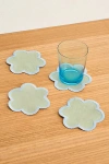 Bed Threads French Flax Linen Petal Coaster Set In Sage/coast At Urban Outfitters In Green