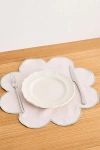Bed Threads French Flax Linen Petal Placemat Set In Rosewater/sage At Urban Outfitters In White