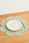 Bed Threads French Flax Linen Petal Placemat Set In Sage/coast At Urban Outfitters In Green