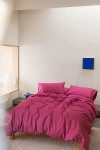 Bed Threads Organic Cotton Percale Duvet Cover In Berry At Urban Outfitters