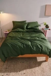 Bed Threads Organic Cotton Percale Duvet Cover In Moss At Urban Outfitters