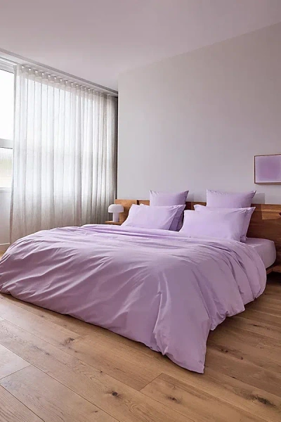 Bed Threads Organic Cotton Percale Duvet Cover In Violet At Urban Outfitters