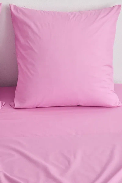 Bed Threads Organic Cotton Percale Square Pillowcase Set In Bubblegum At Urban Outfitters In Pink