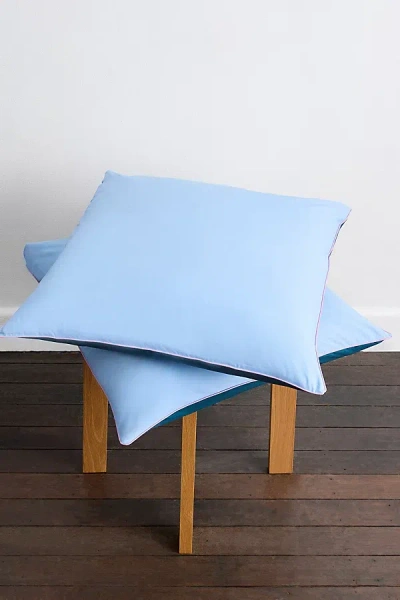 Bed Threads Organic Cotton Percale Square Piped Pillowcase Set In Aegean/sky/bubblegum Piped At Urban Outfitters