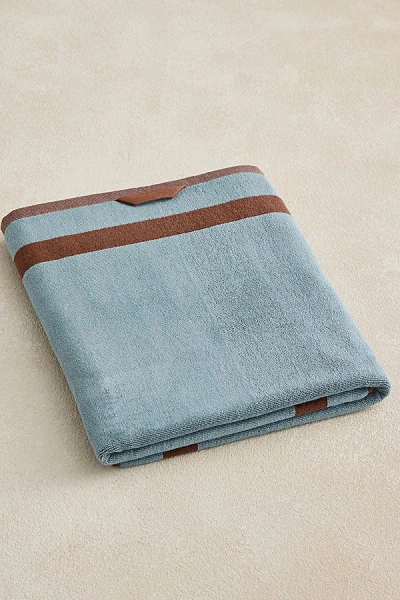 Bed Threads Two-toned Bath Sheet In Cacao/lagoon At Urban Outfitters