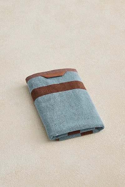 Bed Threads Two-toned Hand Towel In Cacao/lagoon At Urban Outfitters In Blue