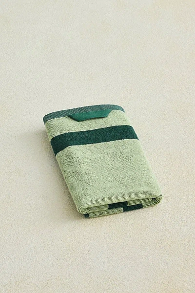 Bed Threads Two-toned Hand Towel In Forest/sage At Urban Outfitters In Green