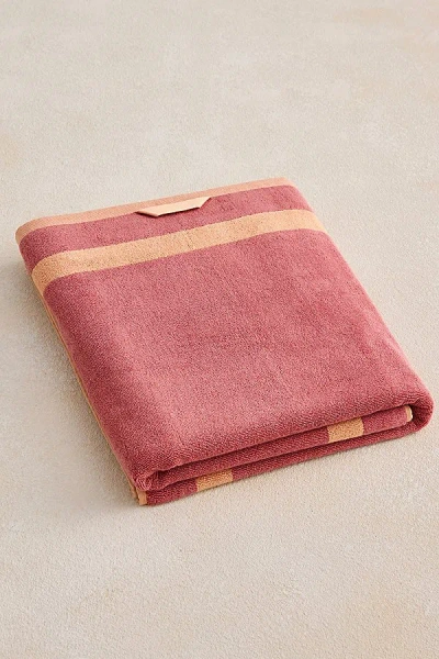 Bed Threads Two-toned Bath Sheet In Terracotta/pink Clay At Urban Outfitters
