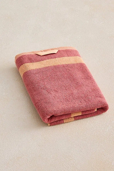Bed Threads Two-toned Bath Towel In Terracotta/pink Clay At Urban Outfitters