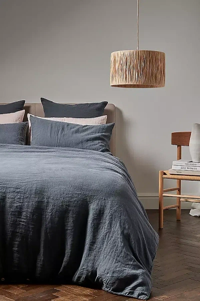 Bedfolk Ink Linen Pillowcases, Set Of 2