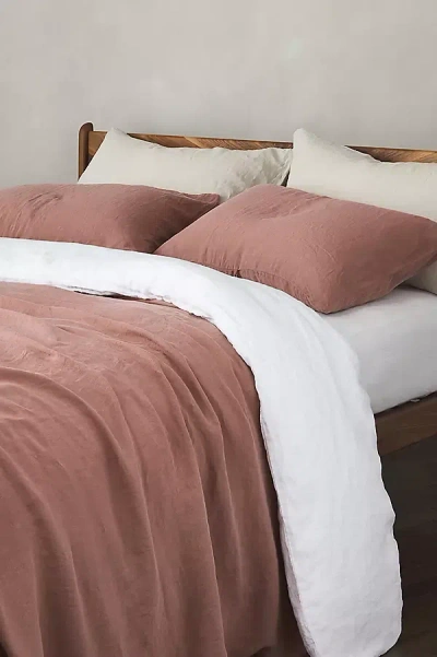 Bedfolk Rust Linen Pillowcases, Set Of 2