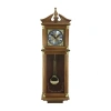 Bedford Clock Collection 34.5" Pendulum Antique Harvest Oak Finish Wall Clock In Brown