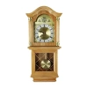 Bedford Clock Collection Classic 26" Golden Oak Finish Wall Clock In Brown