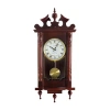 Bedford Clock Collection Classic 31" Chiming Pendulum Wall Clock In Brown