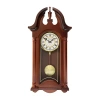Bedford Clock Collection Delphine 27" Mahogany Chiming Pendulum Wall Clock In Brown