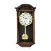 Bedford Clock Collection George 22" Chestnut Wood Chiming Pendulum Wall Clock In Brown