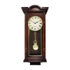 Bedford Clock Collection Grand 31" Chiming Pendulum Antique Mahogany Cherry Finish Wall Clock In Brown