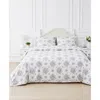 Bedford Lane Petite Toile De Joie Percale Duvet Set, Twin In Gray