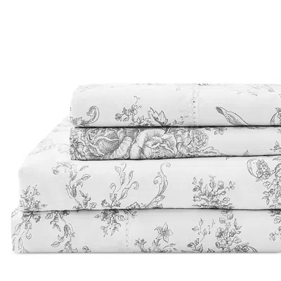 Bedford Lane Petite Toile De Joie Percale Sheet Set, King In Grey