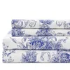 Bedford Lane Petite Toile De Joie Percale Sheet Set, Twin In Blue