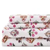Bedford Lane Sumita Floral Percale Sheet Set, Full In Pink