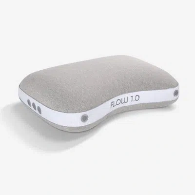 Bedgear Flow Cuddle Curve Performance Pillow For Side Sleepers - Plush And Breathable Pillow In Gray,white