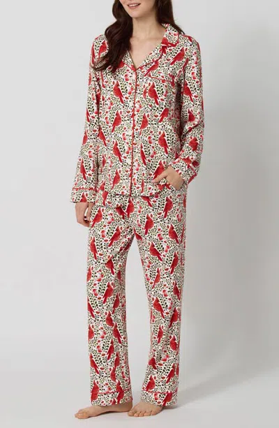 Bedhead Pajamas Bedhead Pjs X Rifle Paper Co. Long Sleeve Classic Stretch Jersey Pj Set In Multi