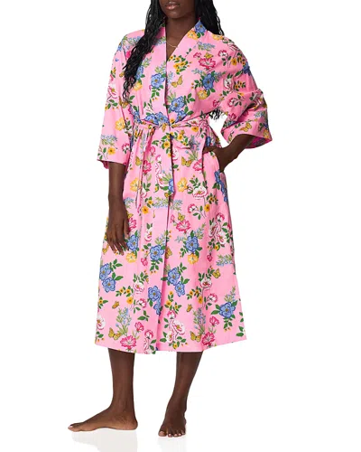 Bedhead Pajamas Cotton Poplin Kimono Robe In Pink