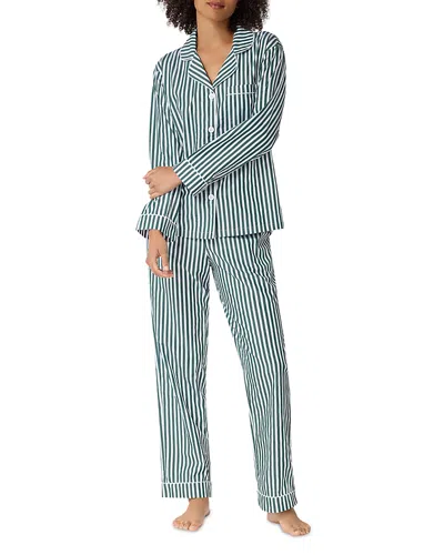 Bedhead Pajamas Cotton Sateen Long Sleeve Pajama Set In Blue