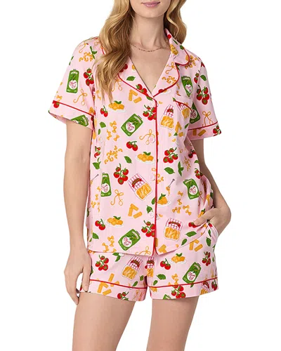 Bedhead Pajamas Cotton Sateen Short Sleeve Pajama Set In Multi