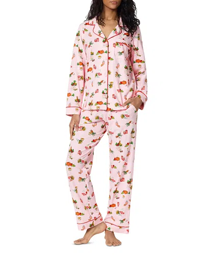 Bedhead Pajamas Cotton Stretch Long Sleeve Pajama Set In Pink