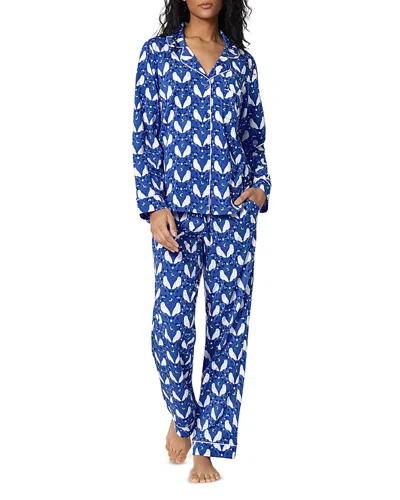Bedhead Pajamas Cotton Stretch Long Sleeve Pajama Set In Blue