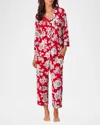 Bedhead Pajamas Print Stretch Organic Cotton Jersey Crop Pajamas In Camellias