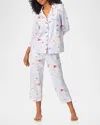 Bedhead Pajamas Cropped Organic Cotton Jersey Pajama Set In Free Skate