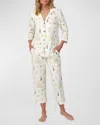 Bedhead Pajamas Cropped Organic Cotton Jersey Pajama Set In Shaken Not Stirred