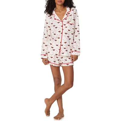 Bedhead Pajamas Espresso Print Short Pajamas In White