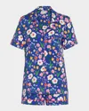 Bedhead Pajamas Print Stretch Organic Cotton Jersey Short Pajamas In Flower Market