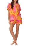 Bedhead Pajamas Floral Short Pajamas In Sunkissed Poppies