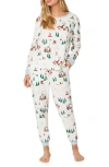 Bedhead Pajamas Holiday Print Stretch Organic Cotton Pajamas In Multi
