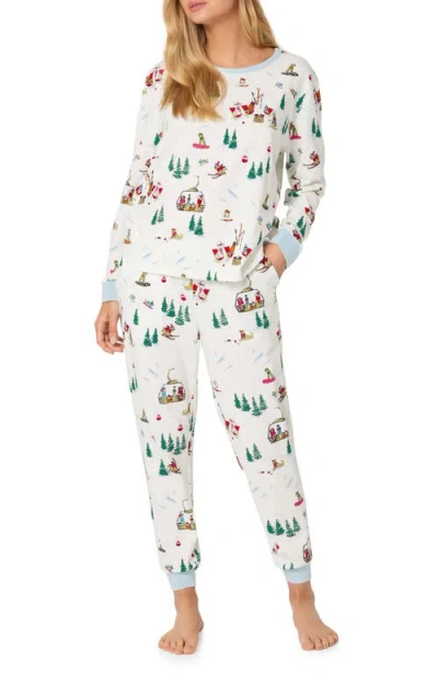 Bedhead Pajamas Holiday Print Stretch Organic Cotton Pajamas In Multi