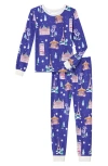 Bedhead Pajamas Kids' Festive Print Fitted Two-piece Pajamas In Winter In Paris
