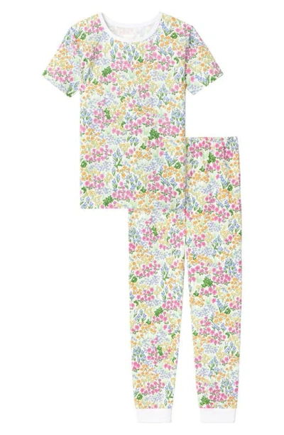 Bedhead Pajamas Kids' Floral Fitted Two-piece Pajamas In Cottage Garden