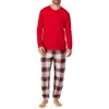 Bedhead Pajamas Long Sleeve Henley Pajama Top & Flannel Pajama Pants Set In Winter Tartan