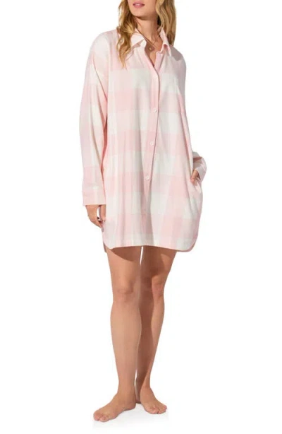 Bedhead Pajamas Long Sleeve Organic Cotton Sleep Shirt In Pink