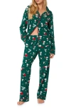 Bedhead Pajamas Long Sleeve Classic Long Pajama Set In Green
