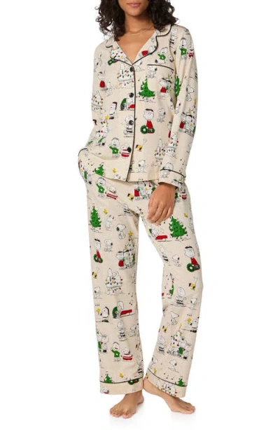Bedhead Pajamas Peanuts® Print Stretch Organic Cotton Pajamas In Multi