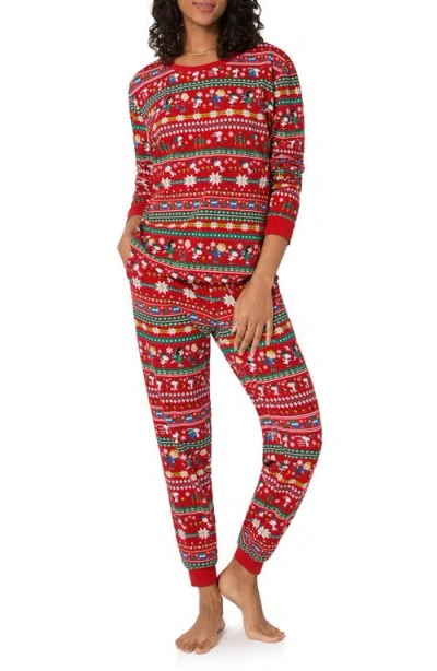 Bedhead Pajamas Peanuts® Print Stretch Organic Cotton Pajamas In Multi