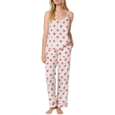 Bedhead Pajamas Print Cotton Crop Pajamas In White